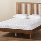 Baxton Studio Kioshi Mid-Century Modern Transitional Ash Walnut Finished Wood Full Size Platform Bed