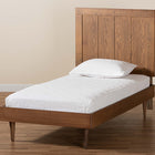 Baxton Studio Nicola Mid-Century Modern Transitional Ash Walnut Finished Wood Twin Size Platform Bed