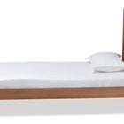 Baxton Studio Amira Mid-Century Modern Transitional Ash Walnut Finished Wood Twin Size Platform Bed