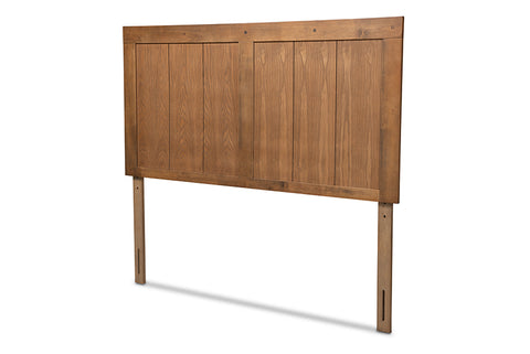 Baxton Studio Patwin Modern and Contemporary Transitional Ash Walnut Finished Wood Queen Size Headboard
