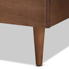 Baxton Studio Nicola Mid-Century Modern Transitional Ash Walnut Finished Wood Queen Size Platform Bed