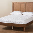 Baxton Studio Nicola Mid-Century Modern Transitional Ash Walnut Finished Wood Full Size Platform Bed