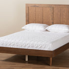 Baxton Studio Nicola Mid-Century Modern Transitional Ash Walnut Finished Wood Queen Size Platform Bed