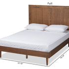 Baxton Studio Nicola Mid-Century Modern Transitional Ash Walnut Finished Wood Queen Size Platform Bed