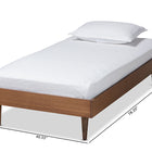 Baxton Studio Rina Mid-Century Modern Ash Walnut Finished Wood Twin Size Platform Bed Frame