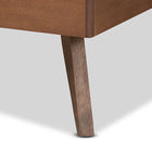 Baxton Studio Lissette Mid-Century Modern Ash Walnut Finished Wood Twin Size Platform Bed Frame