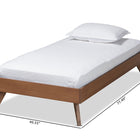 Baxton Studio Lissette Mid-Century Modern Ash Walnut Finished Wood Twin Size Platform Bed Frame