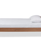 Baxton Studio Hiro Mid-Century Modern Walnut Brown Finished Wood Twin Size Platform Bed