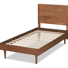 Baxton Studio Hiro Mid-Century Modern Walnut Brown Finished Wood Twin Size Platform Bed