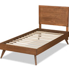 Baxton Studio Jiro Mid-Century Modern Walnut Brown Finished Wood Twin Size Platform Bed