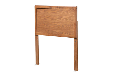 Baxton Studio Raya Mid-Century Modern Walnut Brown Finished Wood Twin Size Headboard