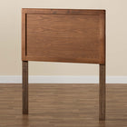 Baxton Studio Raya Mid-Century Modern Walnut Brown Finished Wood Twin Size Headboard