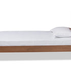 Baxton Studio Gisa Mid-Century Modern Transitional Walnut Brown Finished Wood Twin Size Platform Bed