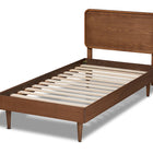 Baxton Studio Gisa Mid-Century Modern Transitional Walnut Brown Finished Wood Twin Size Platform Bed