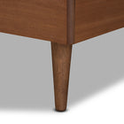 Baxton Studio Gisa Mid-Century Modern Transitional Walnut Brown Finished Wood Twin Size Platform Bed