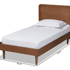 Baxton Studio Gisa Mid-Century Modern Transitional Walnut Brown Finished Wood Twin Size Platform Bed