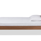 Baxton Studio Leola Mid-Century Modern Transitional Walnut Brown Finished Wood Twin Size Platform Bed