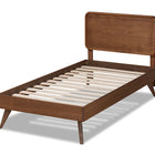 Baxton Studio Leola Mid-Century Modern Transitional Walnut Brown Finished Wood Twin Size Platform Bed