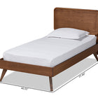 Baxton Studio Leola Mid-Century Modern Transitional Walnut Brown Finished Wood Twin Size Platform Bed
