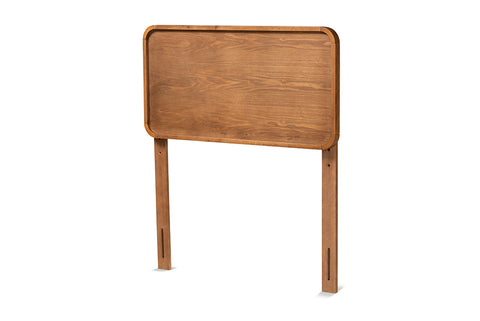 Baxton Studio Mailene Mid-Century Modern Walnut Brown Finished Wood Twin Size Headboard