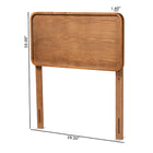 Baxton Studio Mailene Mid-Century Modern Walnut Brown Finished Wood Twin Size Headboard