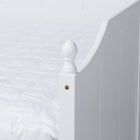 Baxton Studio Millie Cottage Farmhouse White Finished Wood Full Size Daybed with Twin Size Trundle