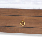 Baxton Studio Alya Classic Traditional Farmhouse Walnut Brown Finished Wood Full Size Daybed with Roll-Out Trundle Bed