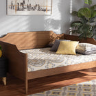 Baxton Studio Alya Classic Traditional Farmhouse Walnut Brown Finished Wood Full Size Daybed