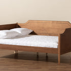 Baxton Studio Alya Classic Traditional Farmhouse Walnut Brown Finished Wood Full Size Daybed