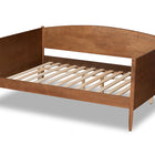 Baxton Studio Veles Mid-Century Modern Ash Walnut Finished Wood Full Size Daybed