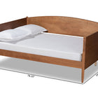 Baxton Studio Veles Mid-Century Modern Ash Walnut Finished Wood Full Size Daybed