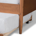 Baxton Studio Veles Mid-Century Modern Ash Walnut Finished Wood Full Size Daybed with Trundle