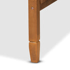 Baxton Studio Toveli Vintage French Inspired Ash Walnut Finished Wood and Synthetic Rattan Full Size Daybed