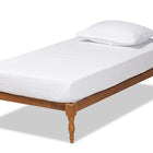 Baxton Studio Iseline Modern and Contemporary Walnut Brown Finished Wood Twin Size Platform Bed Frame