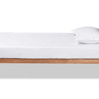 Baxton Studio Iseline Modern and Contemporary Walnut Brown Finished Wood Twin Size Platform Bed Frame