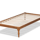 Baxton Studio Iseline Modern and Contemporary Walnut Brown Finished Wood Twin Size Platform Bed Frame
