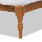 Baxton Studio Iseline Modern and Contemporary Walnut Brown Finished Wood Twin Size Platform Bed Frame