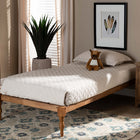 Baxton Studio Iseline Modern and Contemporary Walnut Brown Finished Wood Twin Size Platform Bed Frame 