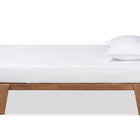 Baxton Studio Kaia Mid-Century Modern Walnut Brown Finished Wood Twin Size Platform Bed Frame