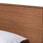 Baxton Studio Melora Mid-Century Modern Walnut Brown Finished Wood and Rattan Twin Size 5-Piece Bedroom Set