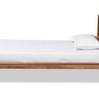 Baxton Studio Karine Mid-Century Modern Walnut Brown Finished Wood Twin Size Platform Bed