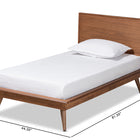 Baxton Studio Karine Mid-Century Modern Walnut Brown Finished Wood Twin Size Platform Bed