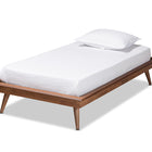 Baxton Studio Karine Mid-Century Modern Walnut Brown Finished Wood Twin Size Platform Bed Frame
