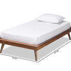 Baxton Studio Karine Mid-Century Modern Walnut Brown Finished Wood Twin Size Platform Bed Frame