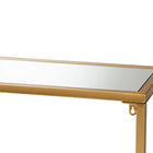 Baxton Studio Alessa Modern and Contemporary Glam Gold Finished Metal and Mirrored Glass Console Table