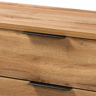 Baxton Studio Franklin Modern and Contemporary Oak Finished Wood and Black Finished Metal 5-Drawer Bedroom Chest