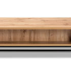 Baxton Studio Franklin Modern and Contemporary Oak Brown Finished Wood and Black Finished Metal 2-Drawer Coffee Table