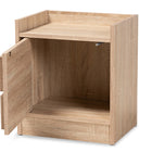 Baxton Studio Hale Modern and Contemporary Oak Finished Wood 1-Door Nightstand