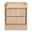 Baxton Studio Hale Modern and Contemporary Oak Finished Wood 1-Door Nightstand