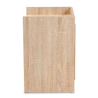 Baxton Studio Hale Modern and Contemporary Oak Finished Wood 1-Door Nightstand